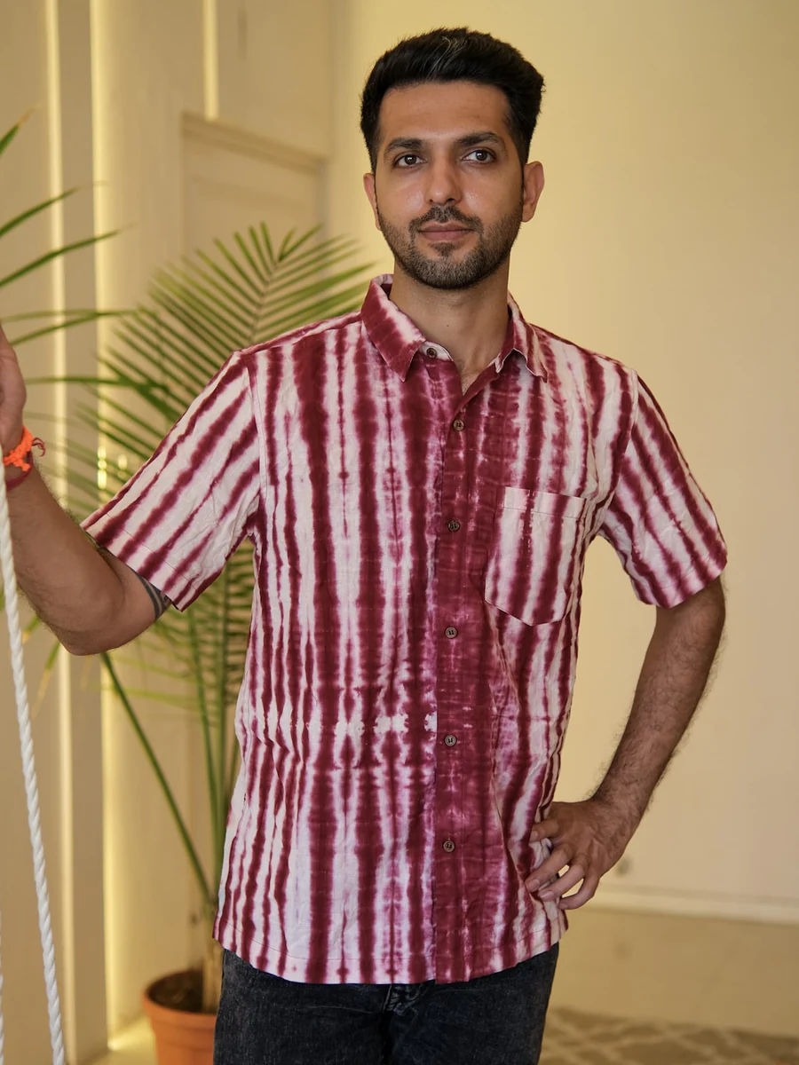 Boho Tie-Dye Cotton Shirt